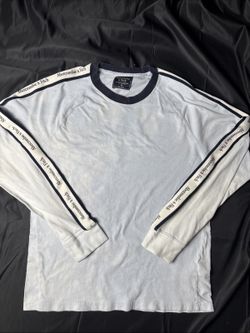 abercrombie fitch long sleeve mens T Shirt Light Blue Medium
