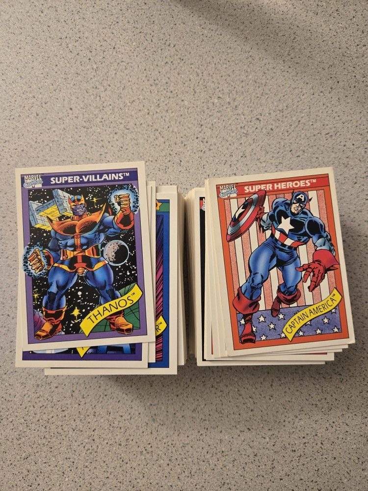 Marvel Cards Complete Set 1 - 162 Impel trading cards comic book figuarts legends hulk captain america punisher spider man ultimate figure wolverine