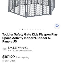 Toddler Safety Gate Kids Playpen 