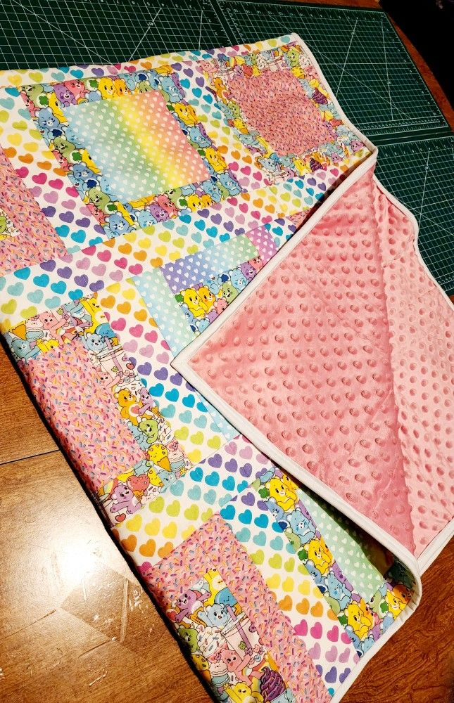 Handmade Carebear Quilt
