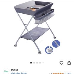 Egree Baby Changing Table Portable Folding Diaper Changing Station with Wheels