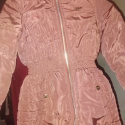 Pink 🩷 Girl's Medium D.K.N.Y. Faux Fur Jacket 🧥
