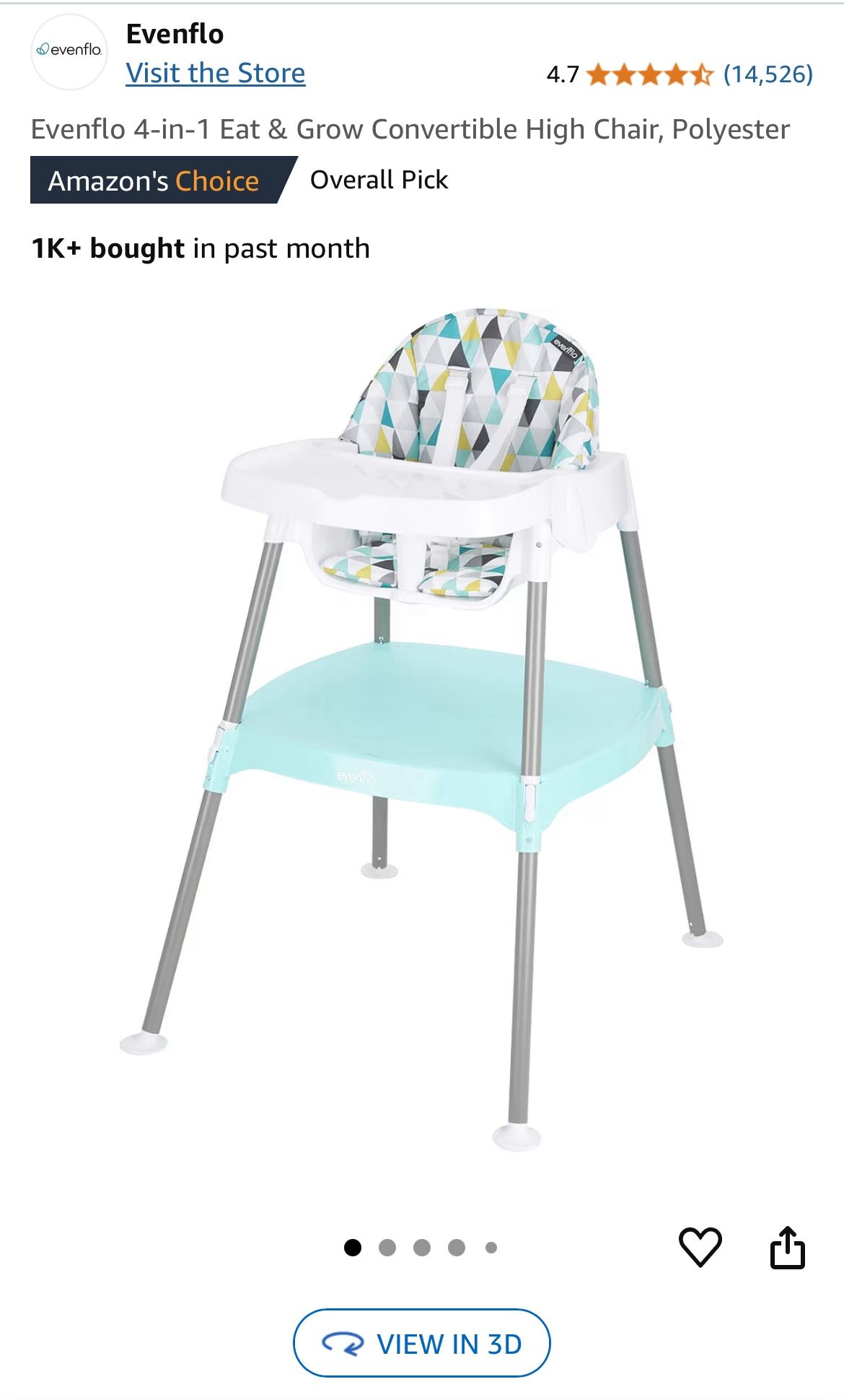 Evenflo 4-n-1 Convertible Highchair