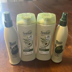 SUAVE PROFESSIONALS SHAMPOO X2 & Hairspray X2 Bundle of 4 *NEW*