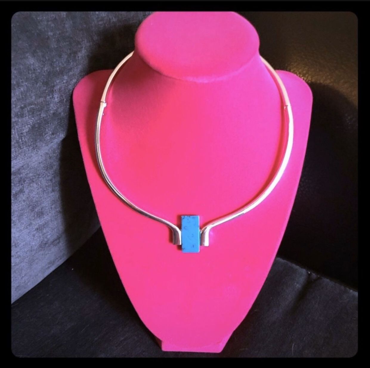 Gorgeous Hinged Turquoise Collar Necklace