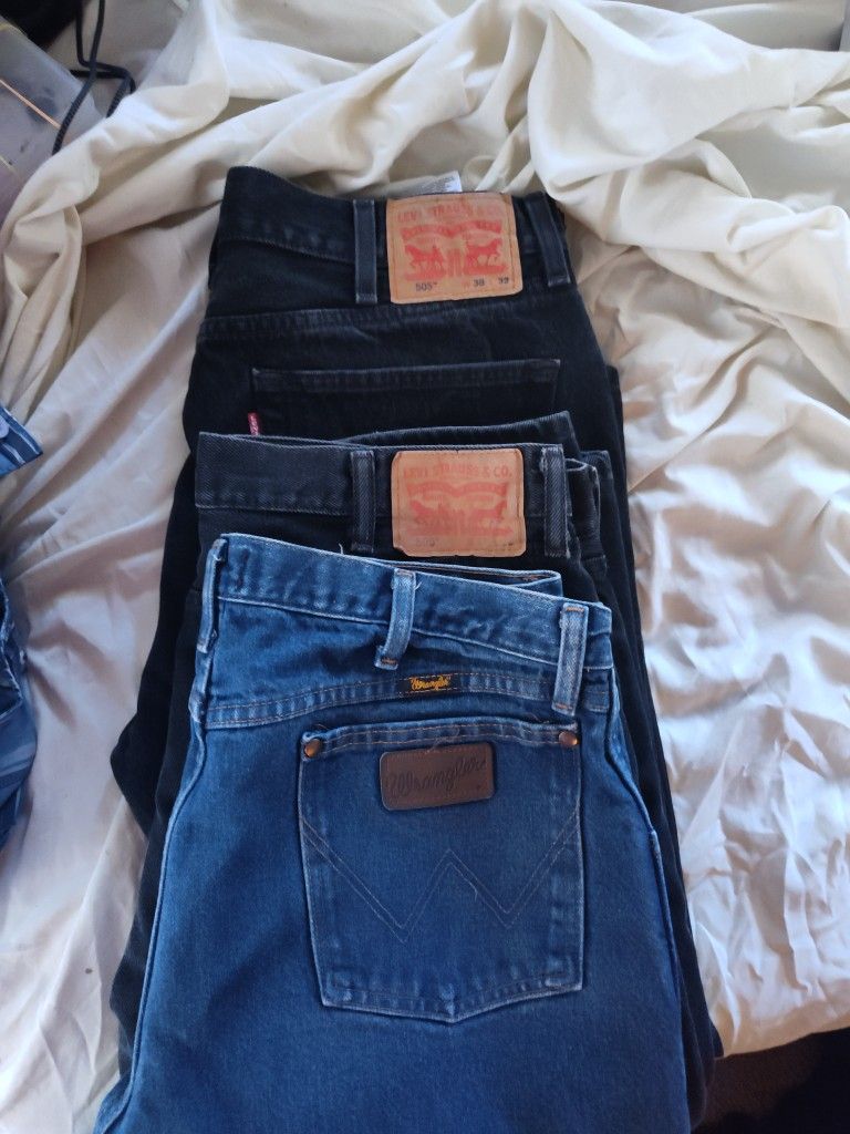 Levi And Wrangler Jeans