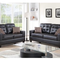 Brown Sofa And Love Seat Set 