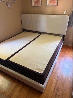 King headboard, frame, and box springs