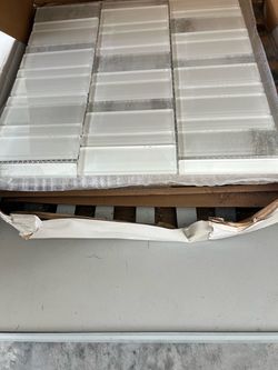 White Glass Subway Tiles Box