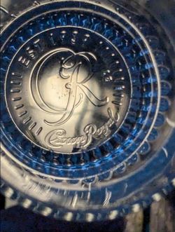 Crown Royal Embossed Glass Ashtray