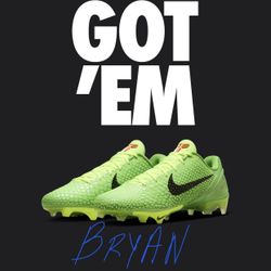 Kobe Grinch Football Cleats Size 10
