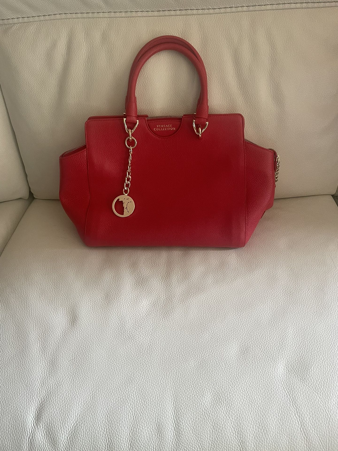 Versace Leather Top-Handle Satchel Bag