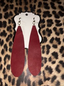 Hand made leather earrings