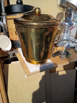 Brass Ice Bucket  Bottle Chiller Vintage