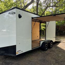 2023 - 7x16' formula triumph blackout sxs trailer with utv escape door