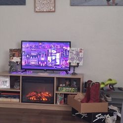 TV Stand With Fireplace 