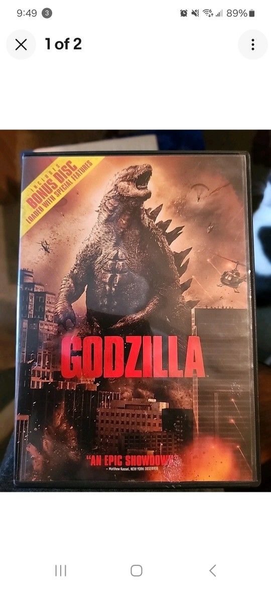 Godzilla DVD 2014