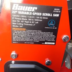 Bauer 22 " variable speed scroll saw
