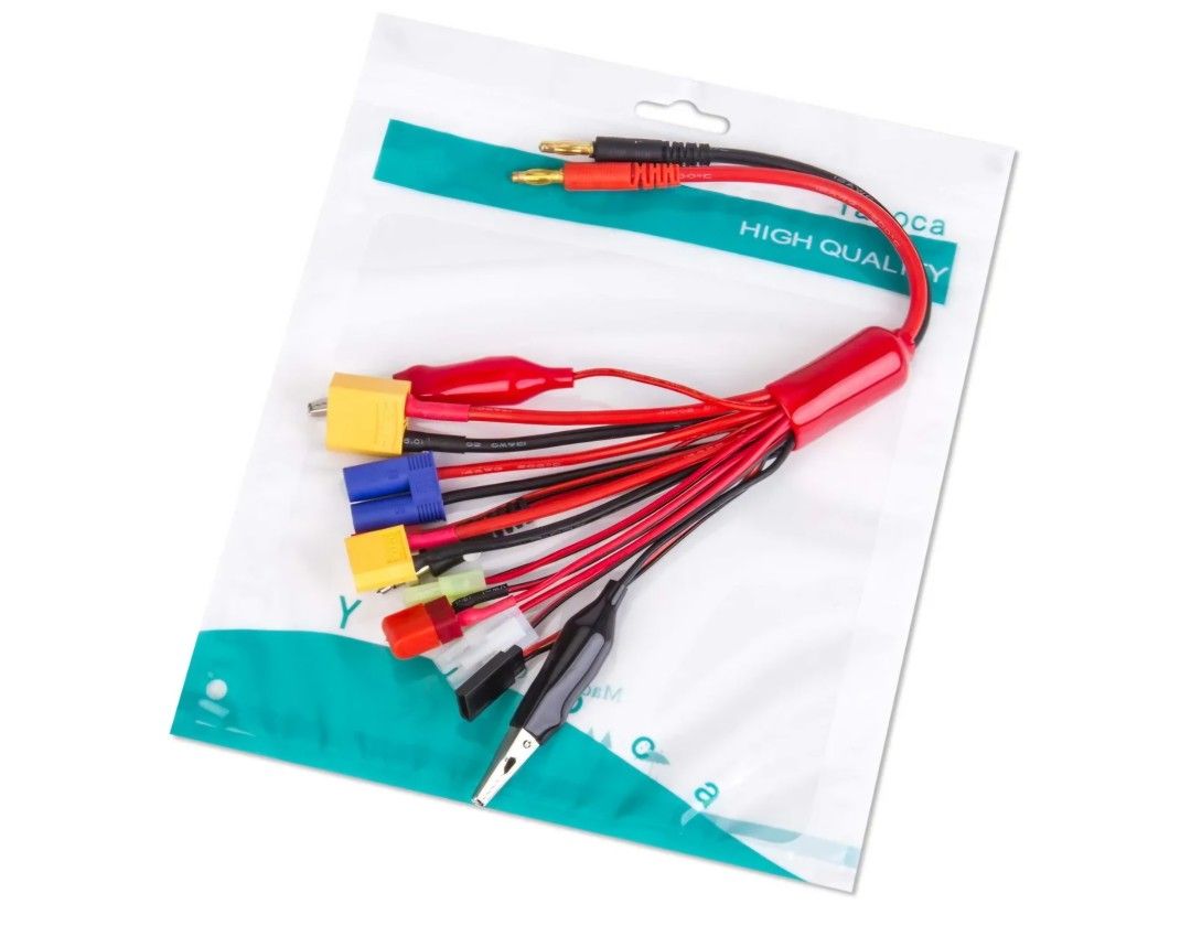 4mm Banana 10in1 Plug RC Lipo Battery Multi Charger Adapter Lead Cable Converter for RC Car Helicopter Quadcopter