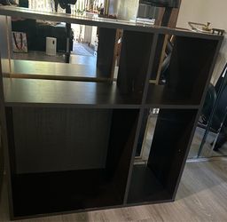 Dark Brown Cube Storage Bookcase