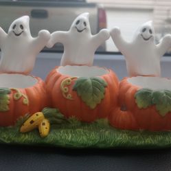 PartyLite 3 Ghosts Candle Holder