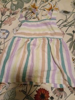 12 months Baby Girl Pastel Striped Sundress