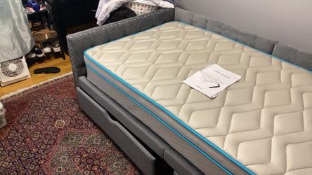 Twin wayfair two drawers bed with mattress