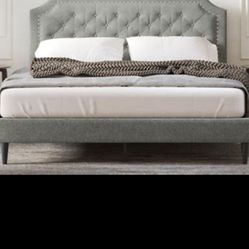 Queen Bed Frame & Mattress 