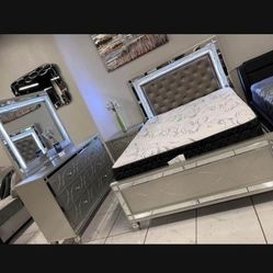 Led Lights Bedroom Set 4 Pcs Lus Cama DORMITORIOS 