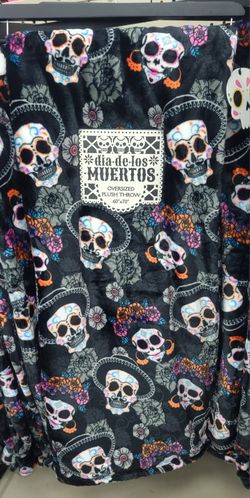 Haloween Día De Los Muertos Cobija Grande Blanket Halloween