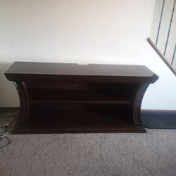 Wooden TV Stand Two Shelves