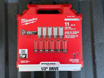 Milwaukee Lug Nut Impact Socket Set