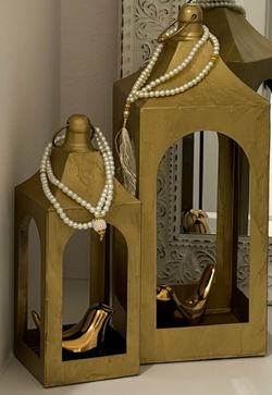 Pair of golden birds (decor)