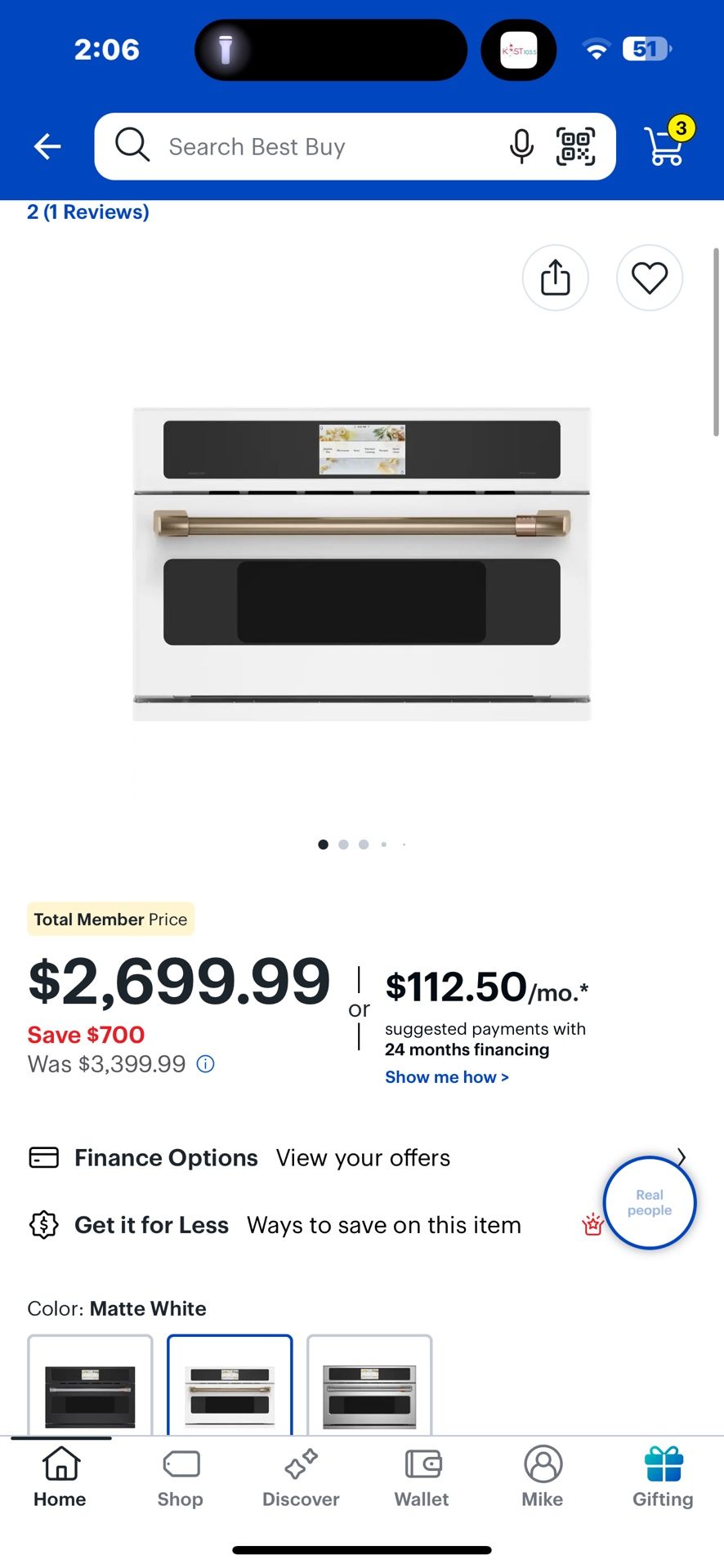 NEW IN BOX GE CAFE 1.7 cu ft AVANTIUM CONVECTION. MATTE WHITE BUILTIN MICROWAVE WITH FACTORY WARR 12/22/24