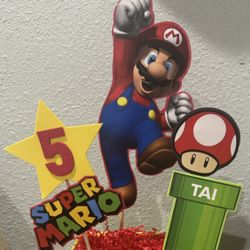 Super Mario Brothers Birthday Party Centerpieces 