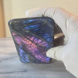 0.7 Lb (310g) Labradorite Slab Quartz Crystal 