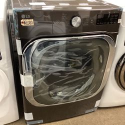 LG 9.0 cu.ft. Mega Capacity Smart WiFi Enabled Front Load Electric Dryer With TurboSteam 