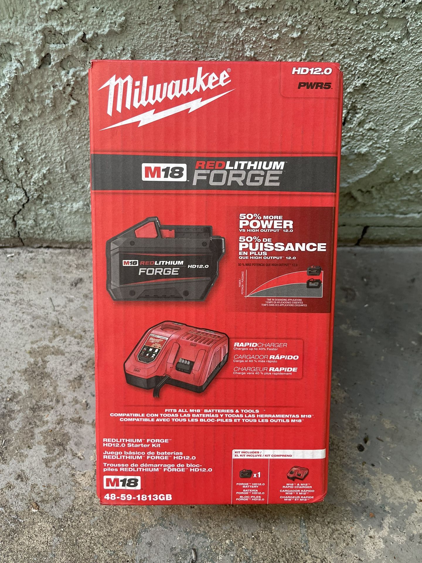 Milwaukee M18 Red Lithium FORGE HD12.0 Cool Cycle & Rapid Charger Kit