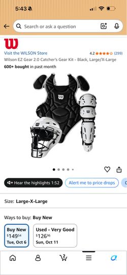 Wilson EZ Gear 2.0 Catcher’s Gear Kit