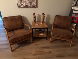 Mid-Century Modern Accent Chairs Set of 2