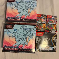 Pokémon Chaos Rising Pokémon Center ETBs, Booster bundles, Booster box BRAND NEW SEALED