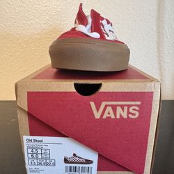 Old School Red Checkered Vans Women’s Size 6