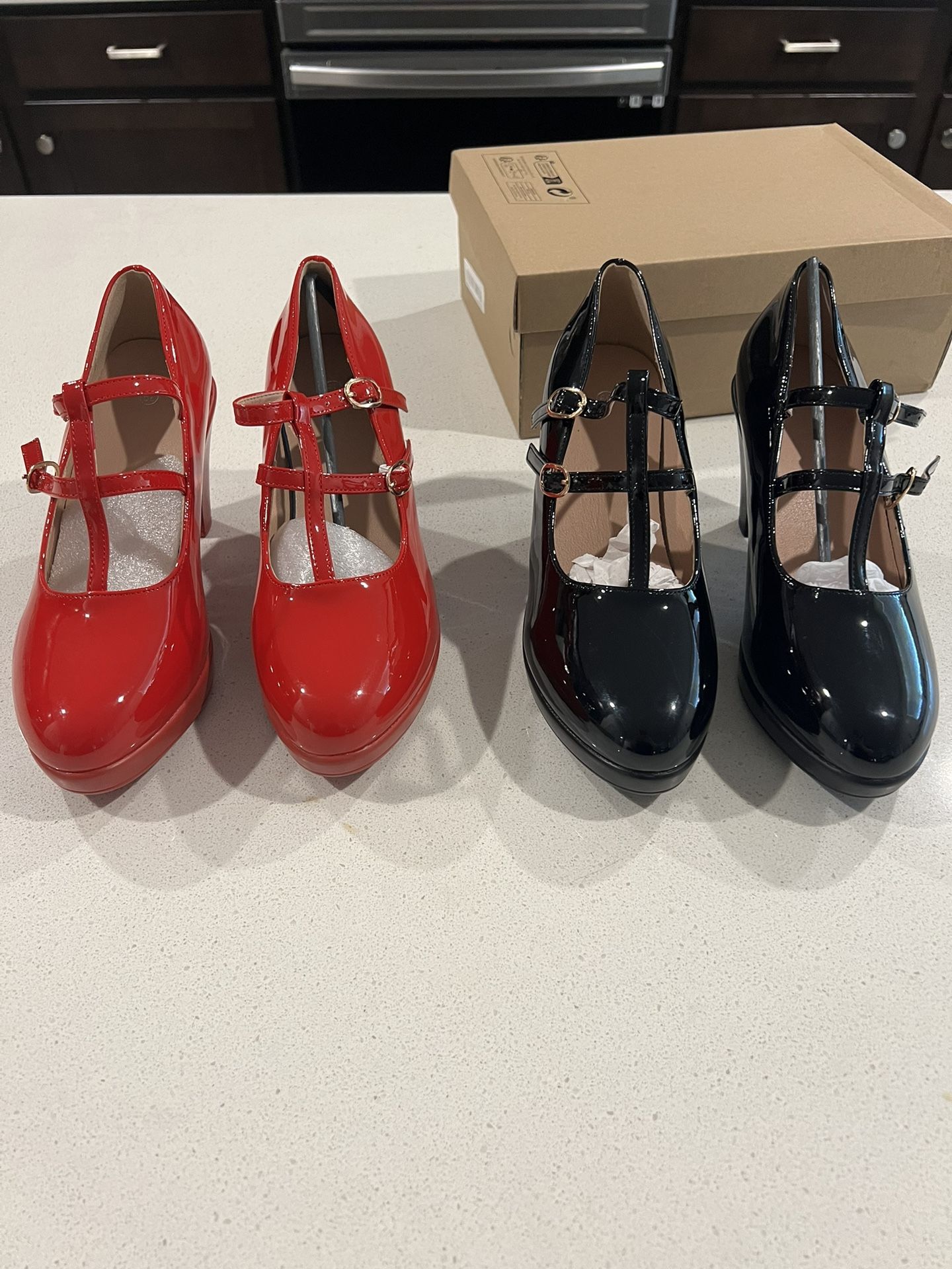 Pair of Red And Black Heels (DO NOT HAVE TO BE BOUGHT TOGETHER)