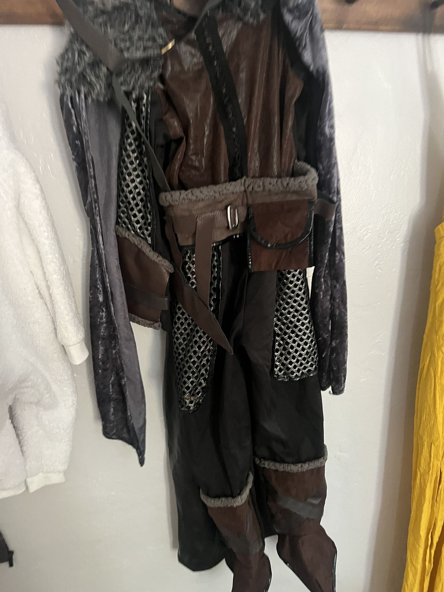 Boys Halloween Costume Viking Boot covers and fur cape