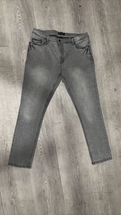 Grey abstract jeans