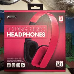 Sentry Folding Headphones with In-Line Mic, Pink (DLX23)