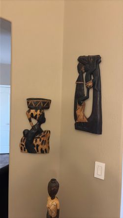 Pair Of African Wall Art