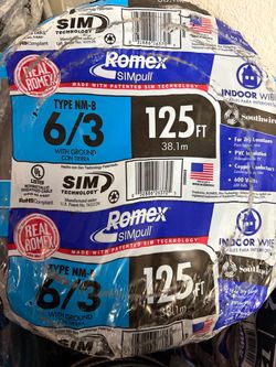 New Romex wire 6/3
