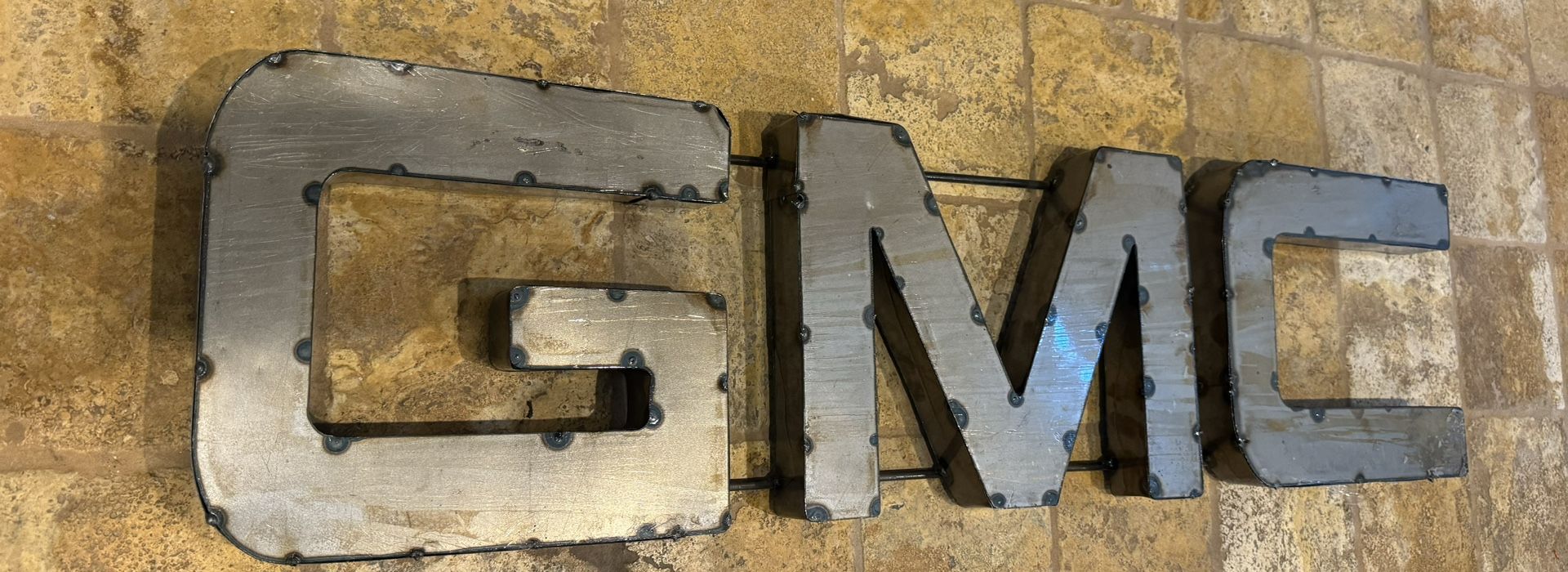 GMC Metal Sign Handcrafted one Of A Kind Bar Garaage Man Cave Decor