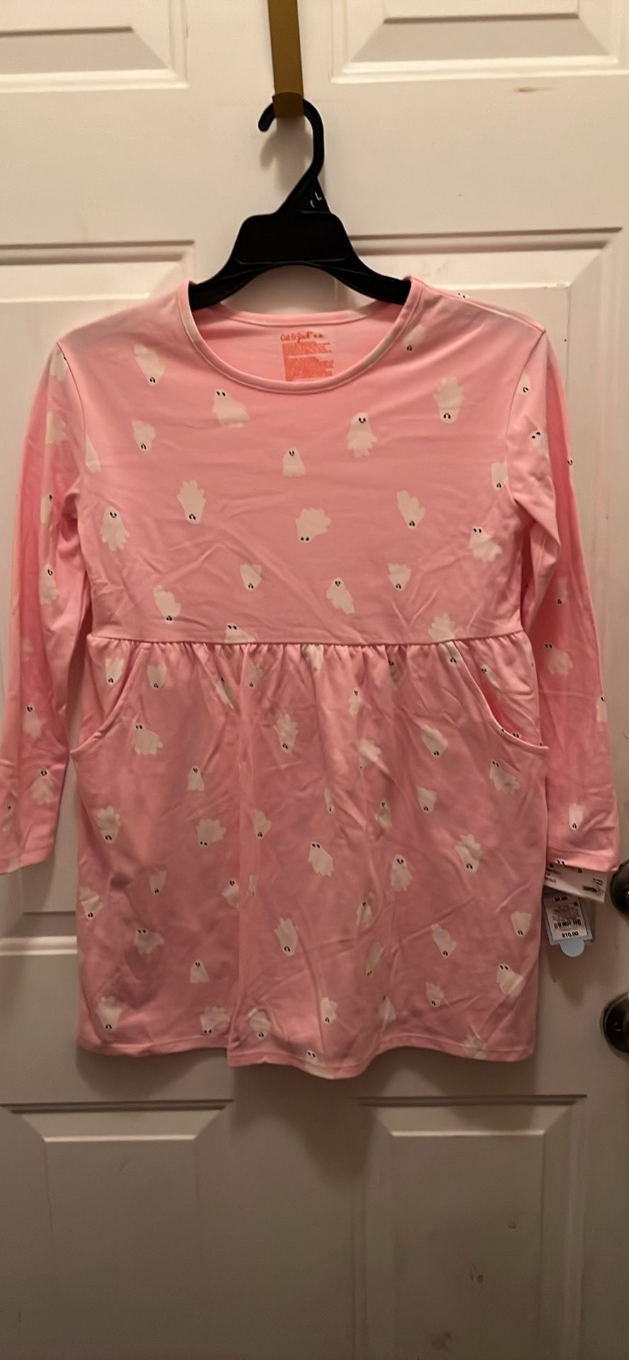 Halloween Size 8 Pink Dress With Ghosts NEW With Tags